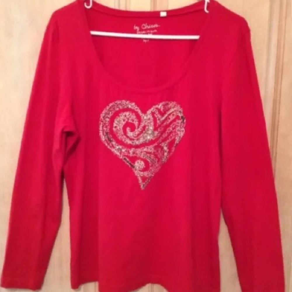 Chico’s Heart Design T-shirt